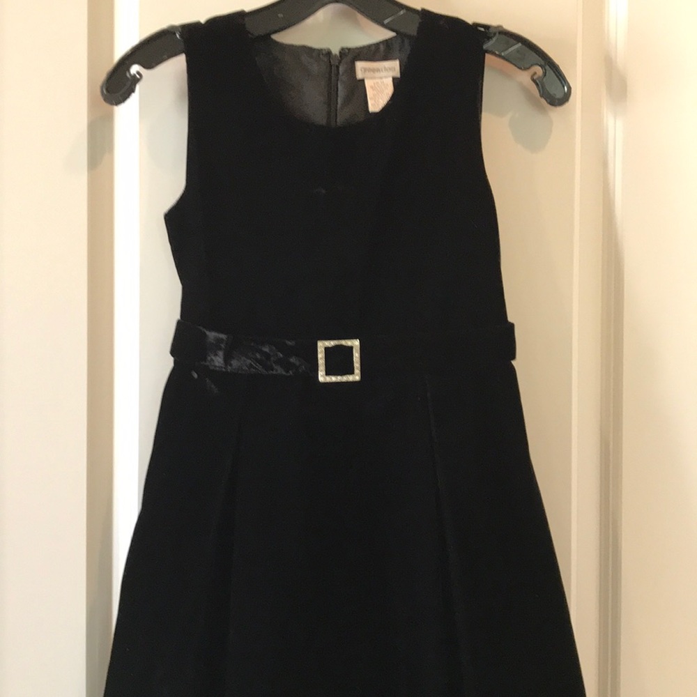 Black velvet dress with jacket